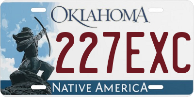 OK license plate 227EXC