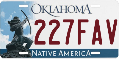 OK license plate 227FAV