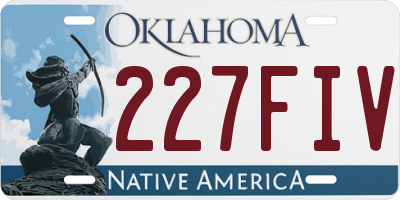 OK license plate 227FIV