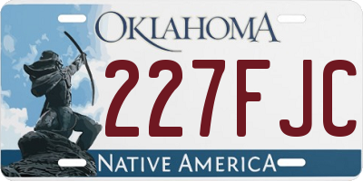 OK license plate 227FJC