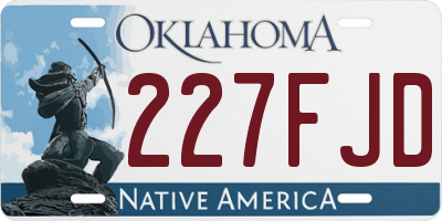 OK license plate 227FJD