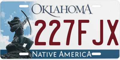 OK license plate 227FJX