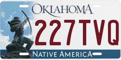 OK license plate 227TVQ