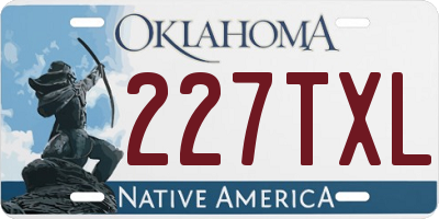 OK license plate 227TXL