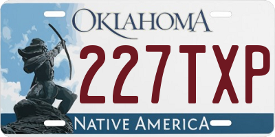 OK license plate 227TXP
