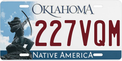 OK license plate 227VQM