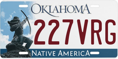 OK license plate 227VRG