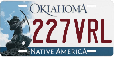 OK license plate 227VRL