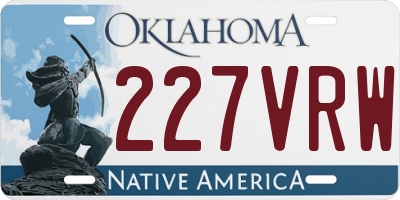 OK license plate 227VRW