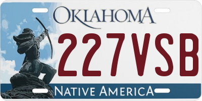 OK license plate 227VSB
