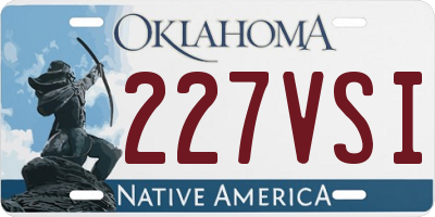 OK license plate 227VSI