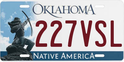 OK license plate 227VSL