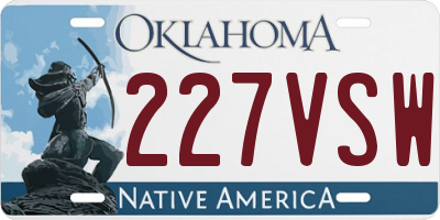 OK license plate 227VSW