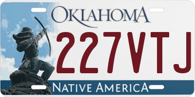 OK license plate 227VTJ