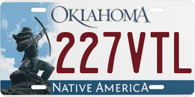 OK license plate 227VTL