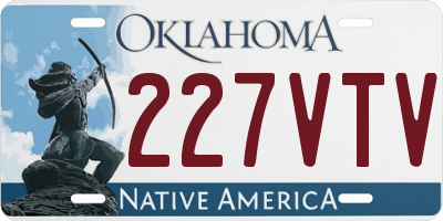 OK license plate 227VTV