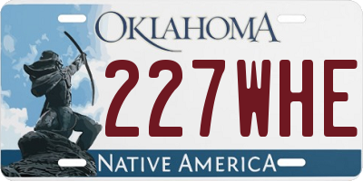 OK license plate 227WHE