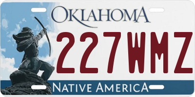 OK license plate 227WMZ