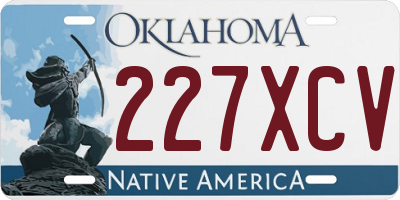 OK license plate 227XCV