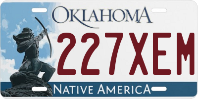OK license plate 227XEM