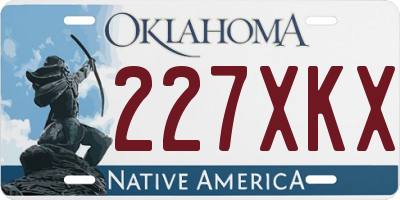 OK license plate 227XKX