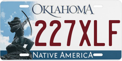 OK license plate 227XLF