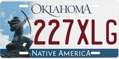 OK license plate 227XLG