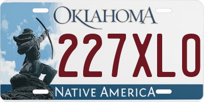 OK license plate 227XLO