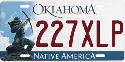 OK license plate 227XLP