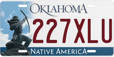 OK license plate 227XLU