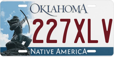 OK license plate 227XLV