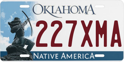 OK license plate 227XMA