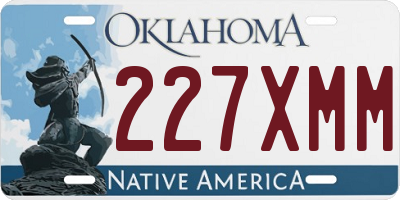 OK license plate 227XMM