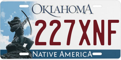 OK license plate 227XNF