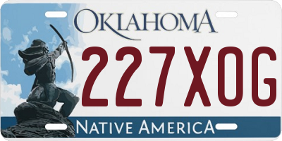 OK license plate 227XOG