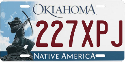 OK license plate 227XPJ