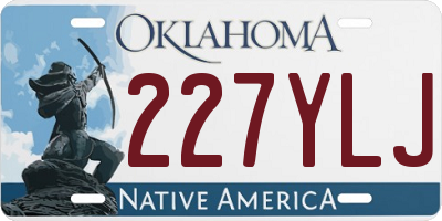 OK license plate 227YLJ