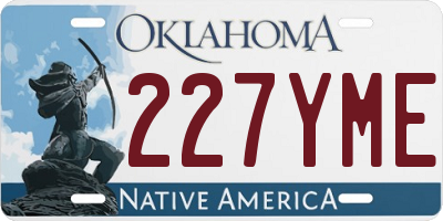 OK license plate 227YME