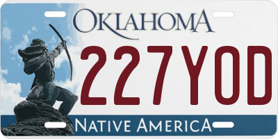 OK license plate 227YOD