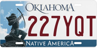 OK license plate 227YQT