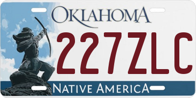 OK license plate 227ZLC