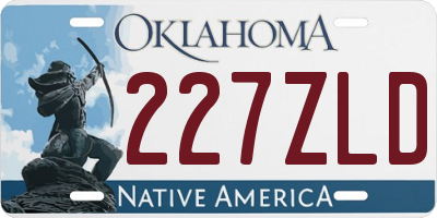 OK license plate 227ZLD