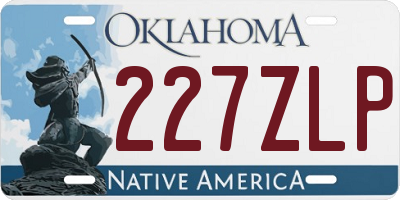 OK license plate 227ZLP