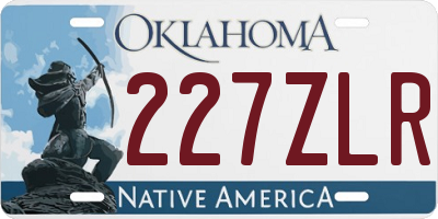OK license plate 227ZLR