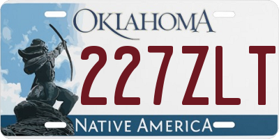 OK license plate 227ZLT