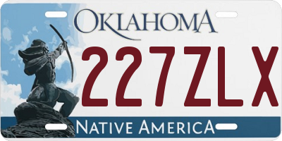 OK license plate 227ZLX