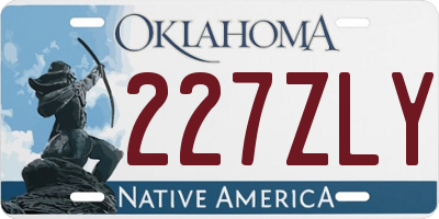 OK license plate 227ZLY