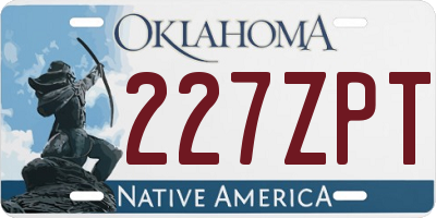 OK license plate 227ZPT