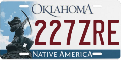 OK license plate 227ZRE