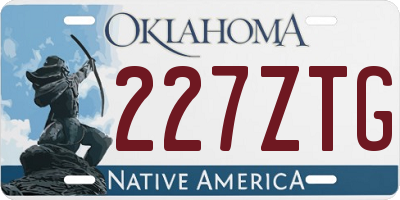 OK license plate 227ZTG